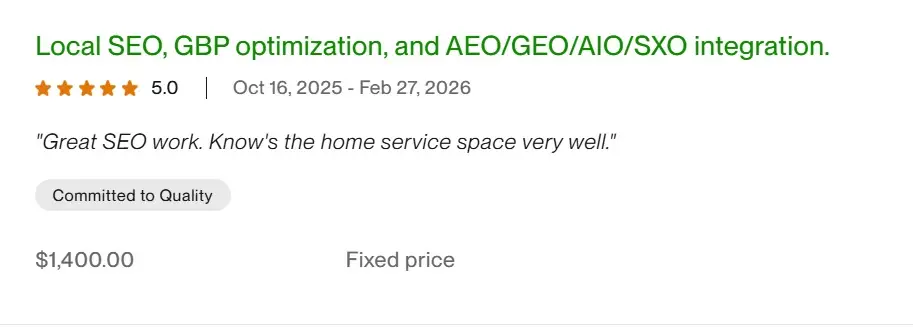 SEO optimization results